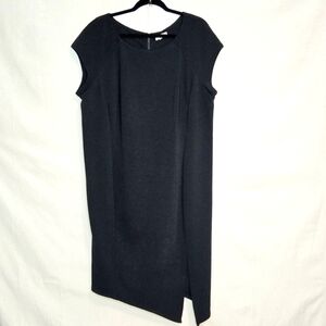 Cato Black Sheath Style Asymetrical hem Dress. 18W